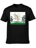 Nature Tree Graphic T-Shirt - Black