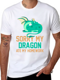 Funny Dragon Ate My Homework T-Shirt