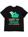 Funny Dragon Ate My Homework T-Shirt
