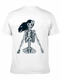 Skeleton Girl Graphic Tee - Black Unisex T-Shirt