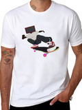 Skateboarding TV Head Graphic Black T-Shirt