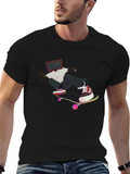 Skateboarding TV Head Graphic Black T-Shirt
