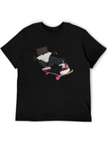 Skateboarding TV Head Graphic Black T-Shirt
