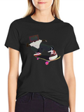 Skateboarding TV Head Graphic Black T-Shirt