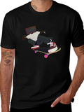 Skateboarding TV Head Graphic Black T-Shirt