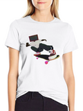 Skateboarding TV Head Graphic Black T-Shirt