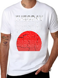 Tuesday Graphic Tee - Distressed Design