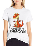 Cute Baby Dragon Graphic Tee - Unisex T-Shirt