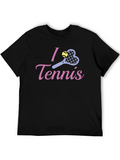 I Love Tennis Graphic T-Shirt