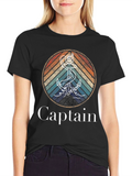Captain Anchor Retro Graphic T-Shirt