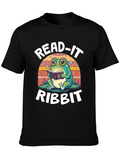 Read-It Ribbit Frog Graphic Tee - Book Lover Shirt