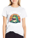 Read-It Ribbit Frog Graphic Tee - Book Lover Shirt