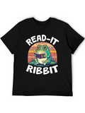 Read-It Ribbit Frog Graphic Tee - Book Lover Shirt