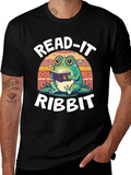 Read-It Ribbit Frog Graphic Tee - Book Lover Shirt