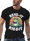 Read-It Ribbit Frog Graphic Tee - Book Lover Shirt