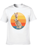Retro Bunny Sunset Graphic T-Shirt