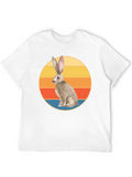 Retro Bunny Sunset Graphic T-Shirt