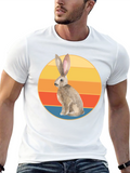Retro Bunny Sunset Graphic T-Shirt