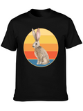 Retro Bunny Sunset Graphic T-Shirt