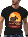 Ujung Kulon National Park Rhino Graphic Tee