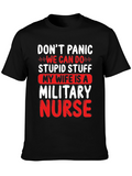 Funny Military Nurse T-Shirt - Dont Panic