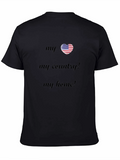Patriotic American Flag Heart T-Shirt