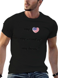 Patriotic American Flag Heart T-Shirt