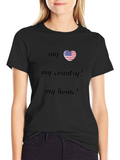 Patriotic American Flag Heart T-Shirt