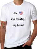 Patriotic American Flag Heart T-Shirt