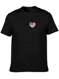 Patriotic American Flag Heart T-Shirt