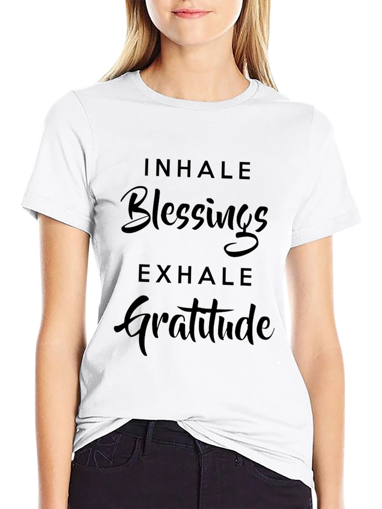 Inhale Blessings Exhale Gratitude Graphic T-Shirt