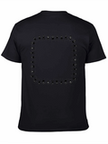 Novelty Stick Figure Border Black T-Shirt