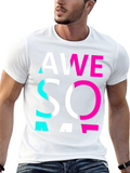 Awesome Graphic Print Crew Neck T-Shirt