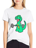 Dino Gains T-Shirt - Funny Workout Tee
