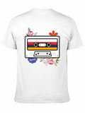 Retro Cassette Tape Flower Graphic Tee