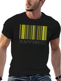 Happiness Barcode T-Shirt - Stylish Graphic Tee