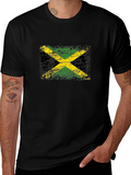 Jamaica Flag Distressed Graphic T-Shirt