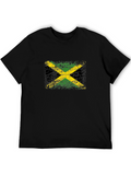 Jamaica Flag Distressed Graphic T-Shirt