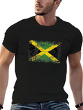 Jamaica Flag Distressed Graphic T-Shirt