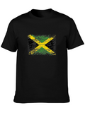 Jamaica Flag Distressed Graphic T-Shirt