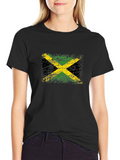Jamaica Flag Distressed Graphic T-Shirt