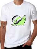 Agender Pride Snail T-Shirt - Black