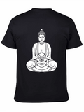 Buddha Graphic Print Black T-Shirt