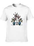 Floral Initial Z Black T-Shirt