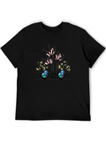 Floral Initial Z Black T-Shirt