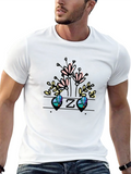 Floral Initial Z Black T-Shirt