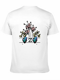 Floral Initial Z Black T-Shirt