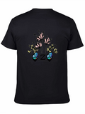 Floral Initial Z Black T-Shirt