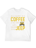 Coffee Tattoo Vacation Jeep T-Shirt