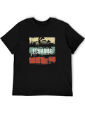 Ecuador Retro Palm Tree Graphic T-Shirt